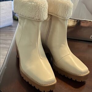 Andre Assous Cream Winter Boots